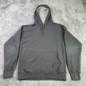 Champion Hoodie Men's Medium Gray Powerblend Long Sleeve Logo